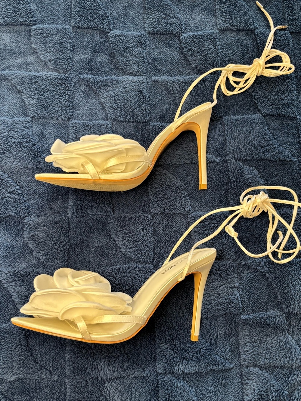 Fashion Nova White Love is Blooming Flower Heeled Sandals - Picture 7 of 11